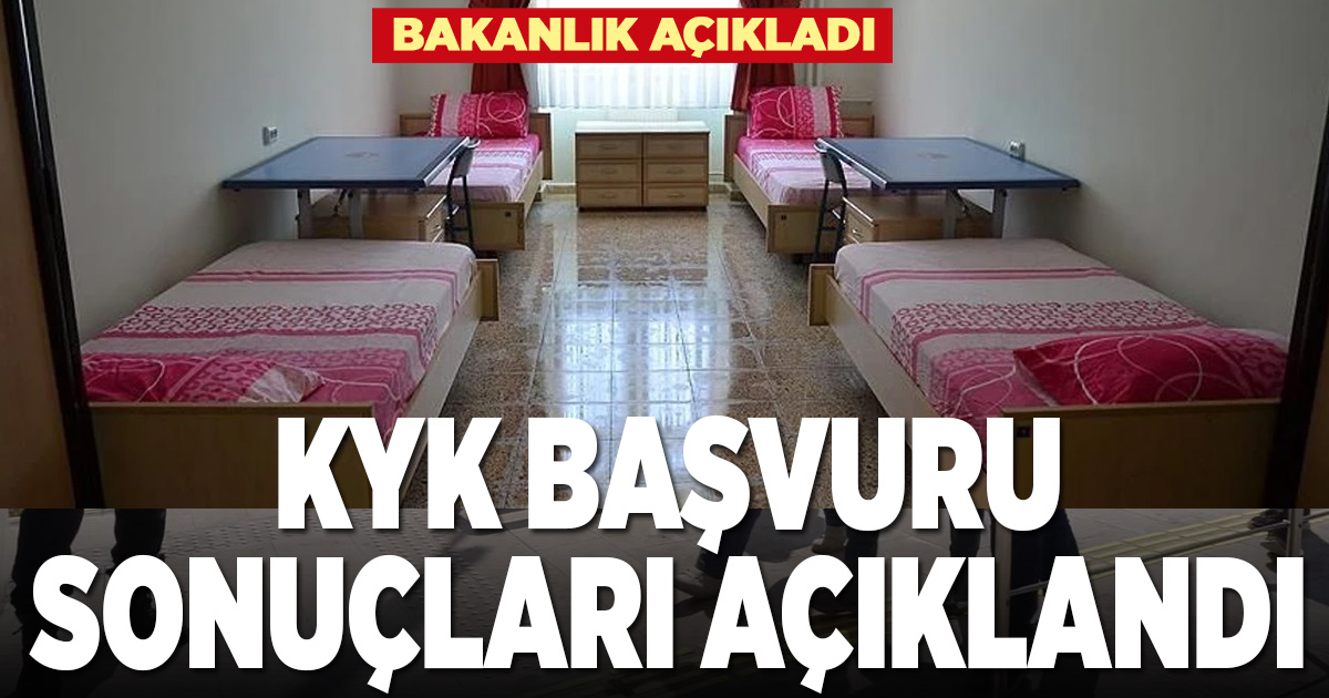 KYK yurt başvuru sonuçları açıklandı