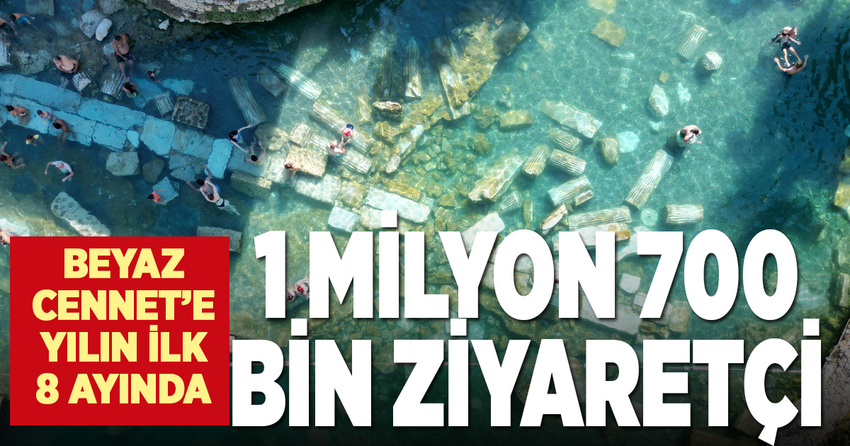 Pamukkale'yi yılın 8 ayında 1 milyon 700 bin turist ziyaret etti