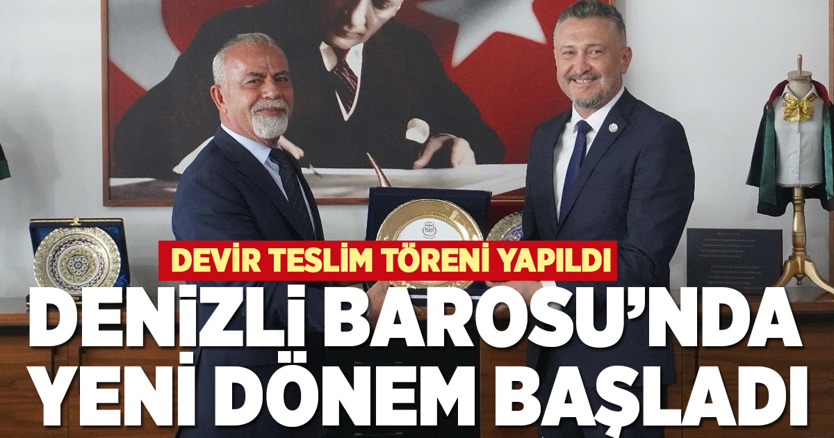 Denizli Barosu’nda yeni başkan Ufuk Kök, görevi devraldı