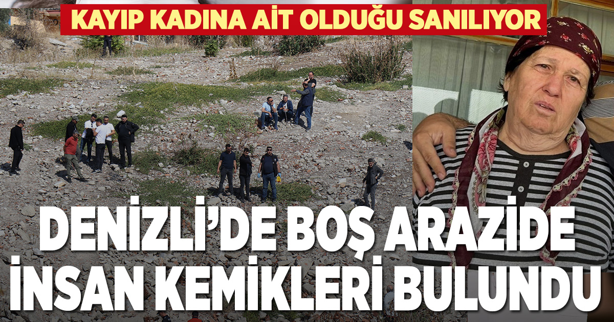 Boş arazide insan kemikleri bulundu