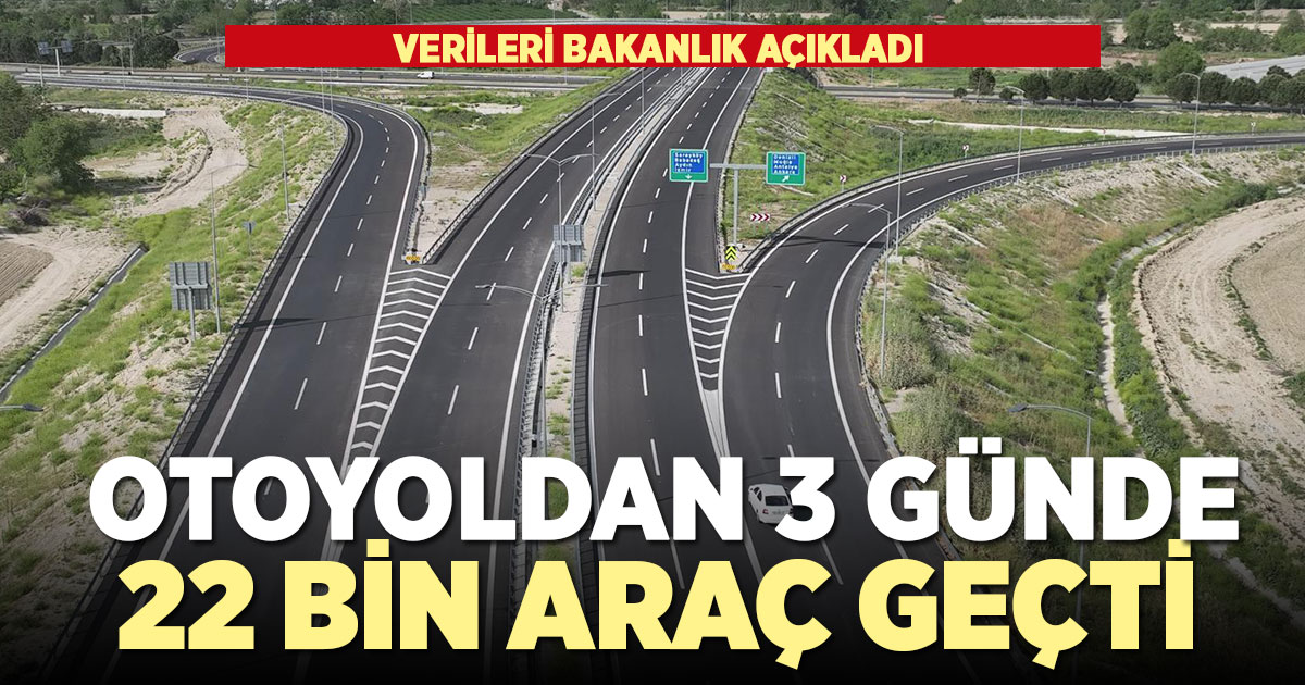 Aydın-Denizli Otoyolu’ndan 3 günde 22 bin araç geçti