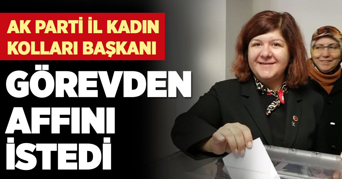 AK Parti Kadın Kolları Başkanı görevden affını istedi