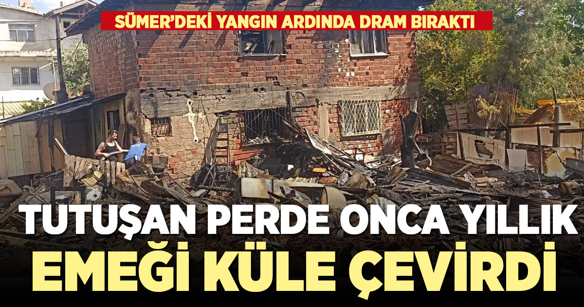 Tutuşan perde onca yıllık emeklerini küle çevirdi