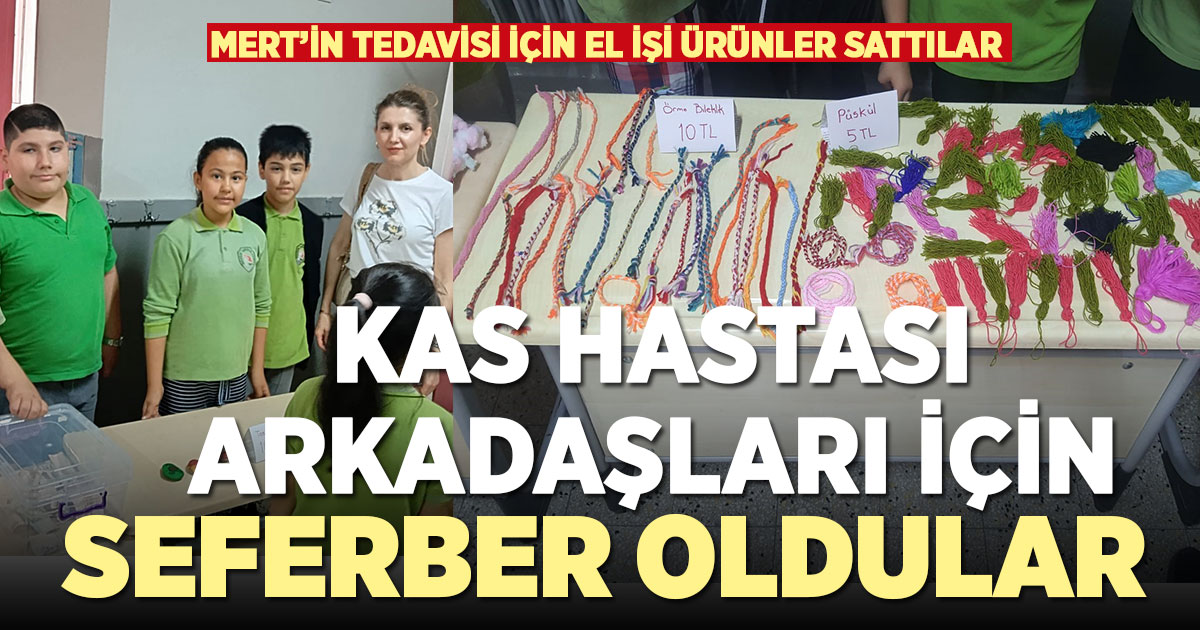 Arkadaşları minik Mert’in iyileşmesi için ele ele verdi