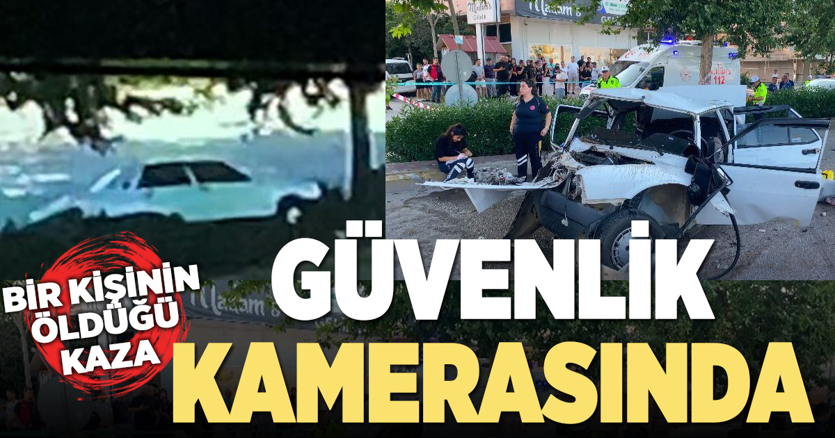 Ağaca çarpan otomobilin hurdaya döndüğü ölümlü kazanın görüntüleri ortaya çıktı