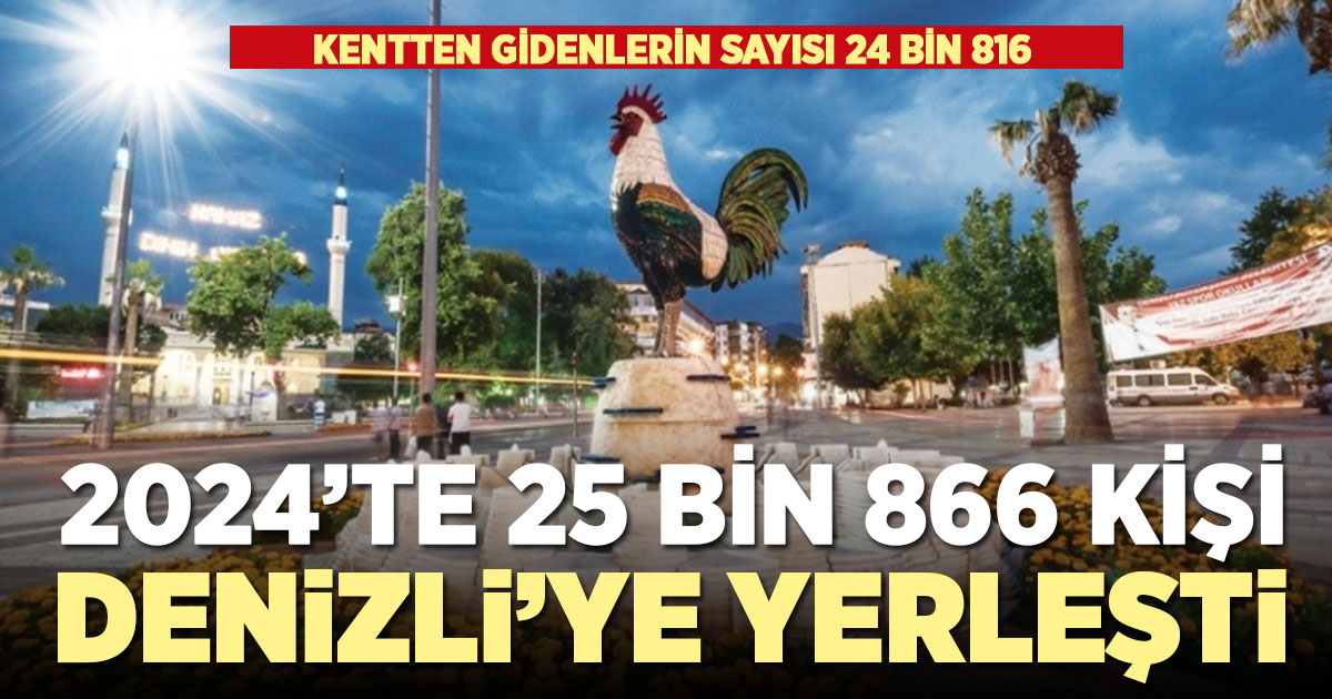 2024’te 25 bin 866 kişi Denizli’ye yerleşti