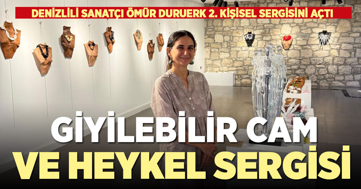 Denizlili cam sanatçısı Ömür Duruerk, ikinci kişisel sergisini Urla’da açtı