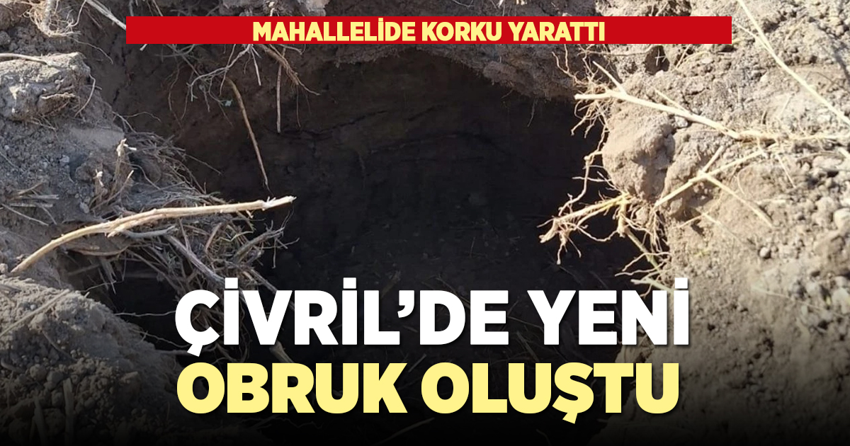 ÇİVRİL’DE 4 METRELİK OBRUK OLUŞTU