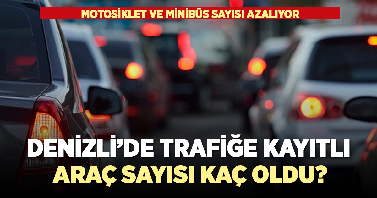 Denizli'de trafiğe kayıtlı araç sayısı kaç oldu?
