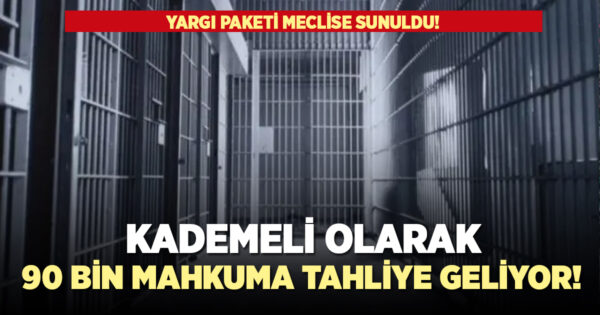 Kademeli olarak 90 bin mahkuma tahliye geliyor!