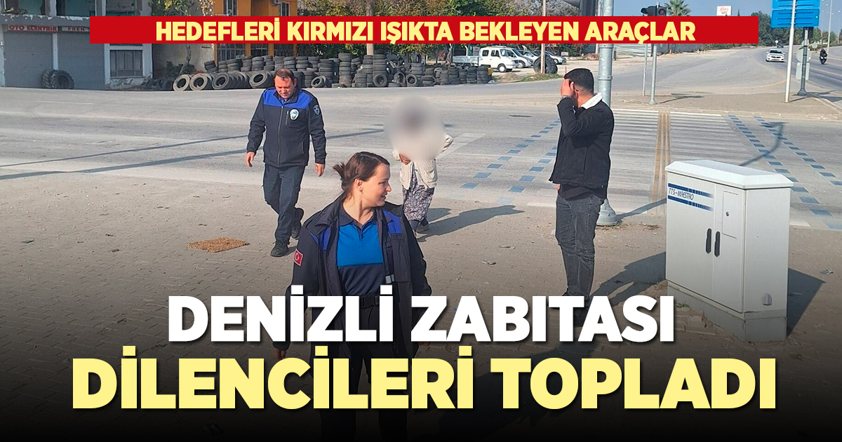 Denizli Zabıtası dilencileri topladı