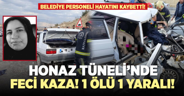Honaz tünelinde kaza! 1 kişi hayatını kaybetti!