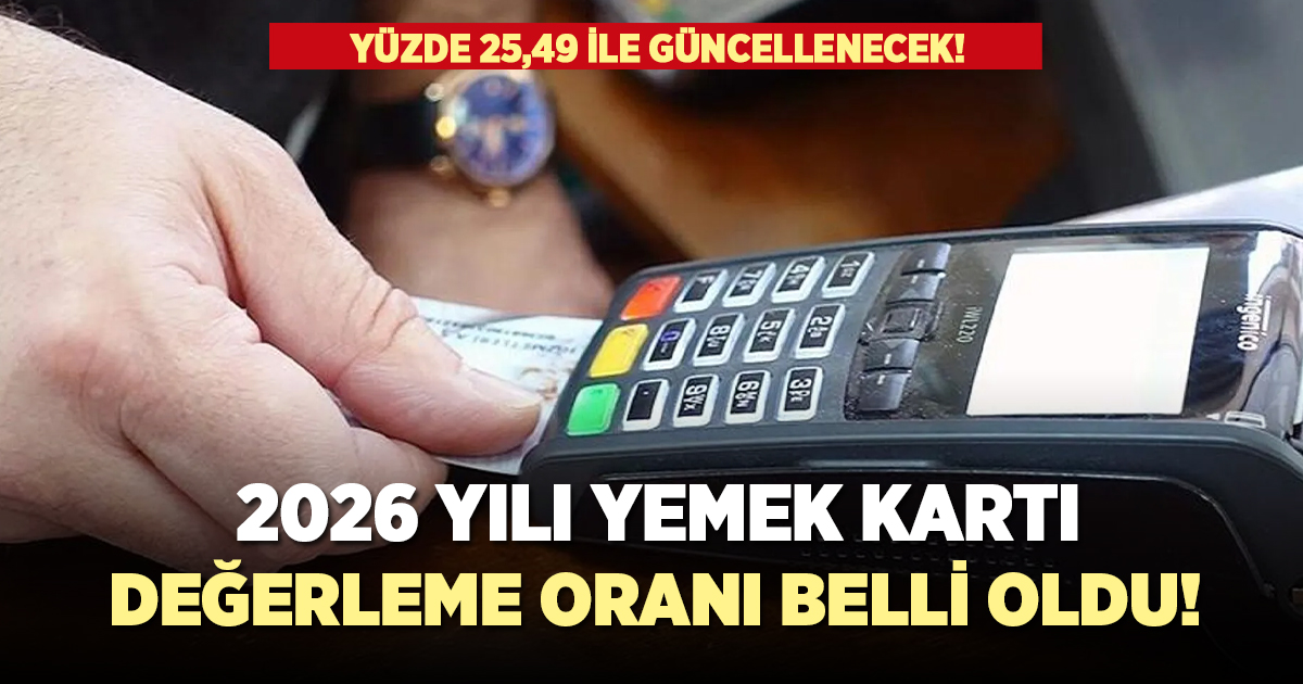2026 yılı yemek kartı ücretleri belli oldu