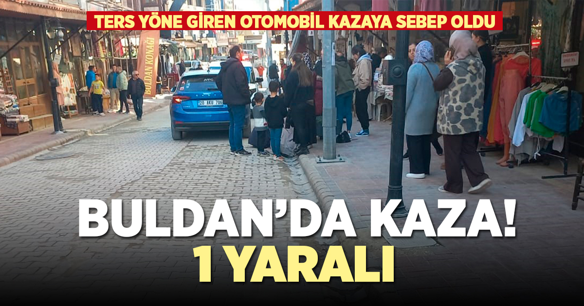 Ters yöne giren otomobil kazaya sebep oldu; 1 yaralı