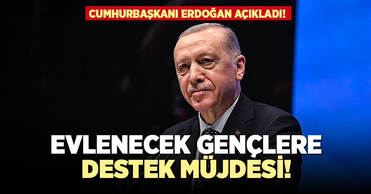 Cumhurbaşkanı Erdoğan'dan evlenecek gençlere müjde!