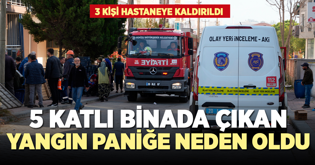 5 katlı binada çıkan yangın paniğe neden oldu