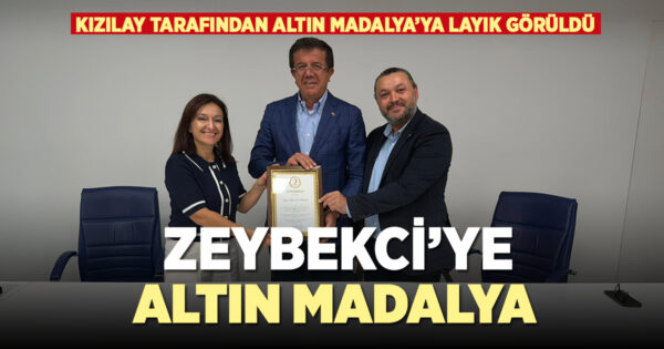 ZEYBEKCİ’YE TÜRK KIZILAY’DAN ALTIN MADALYA