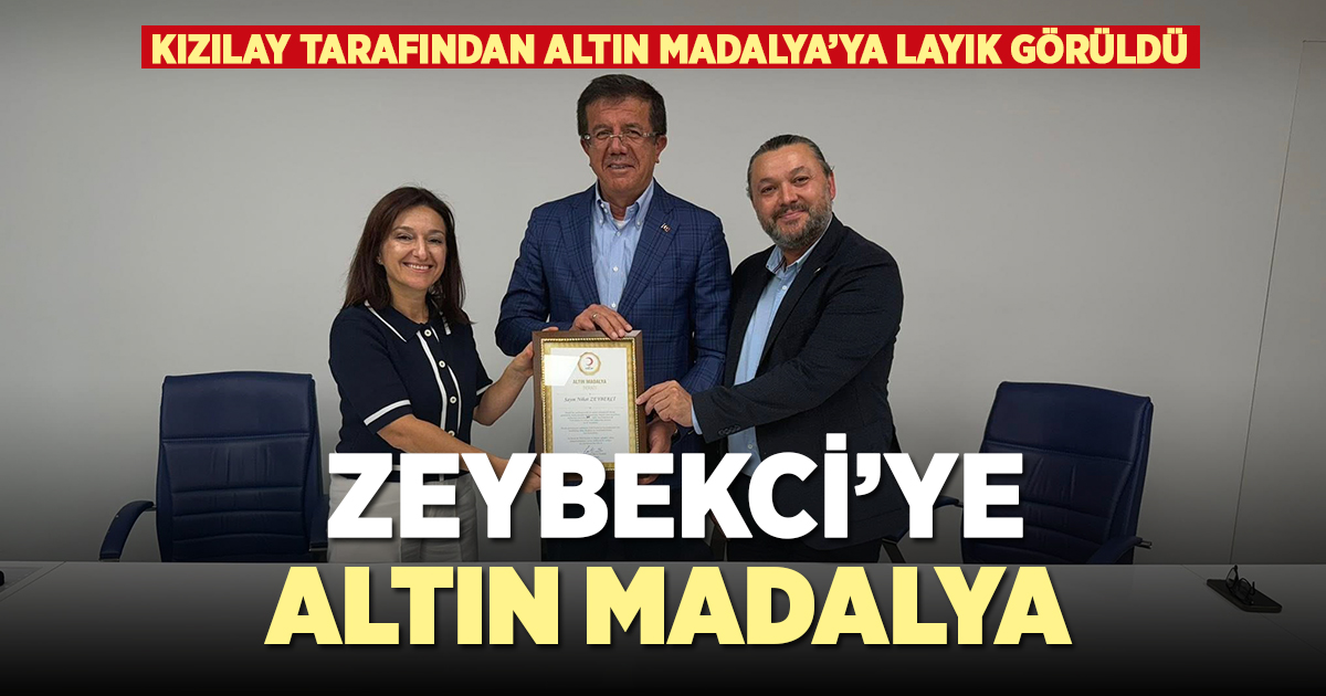 ZEYBEKCİ’YE TÜRK KIZILAY’DAN ALTIN MADALYA