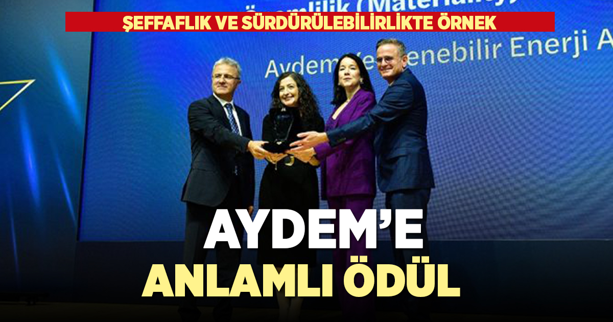 AYDEM’E ANLAMLI ÖDÜL