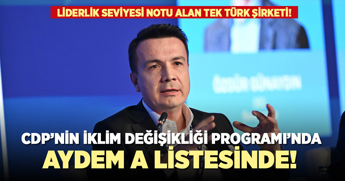 CDP’nin iklim değişikliği mücadelesinde Aydem A listesinde!