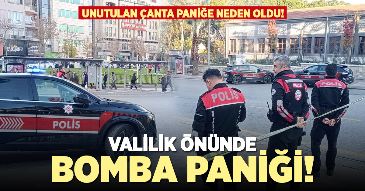 Denizli Valiliği önünde bomba paniği!