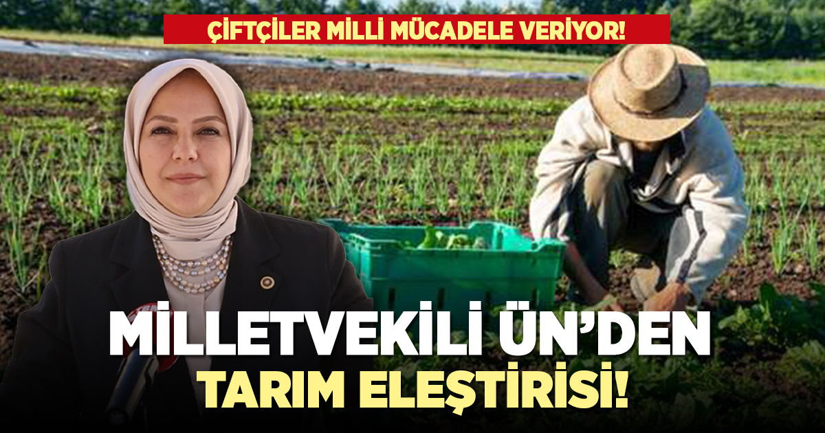 Milletvekili Ün'den tarım eleştirisi!