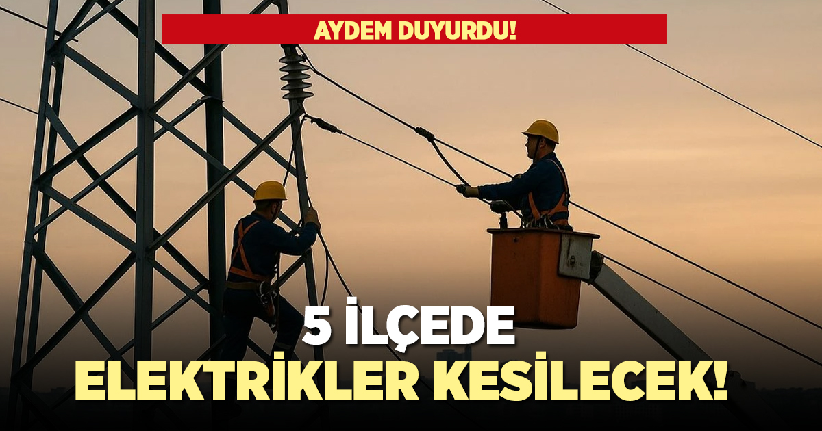 Denizli'nin 5 ilçesinde elektrikler kesilecek!