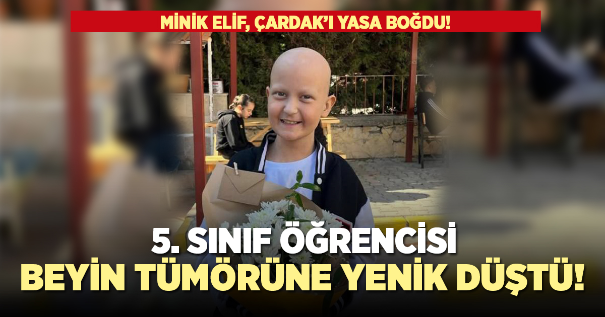 Minik Elif, beyin tümörüne yenik düştü!
