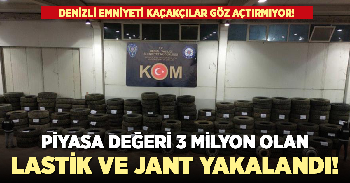 Piyasa değeri 3 milyon olan lastik ve jant ele geçirildi!