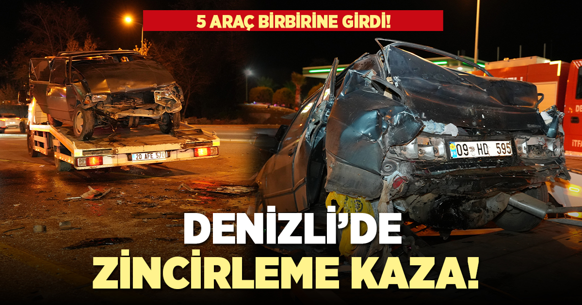 Denizli'de zincirleme kaza!