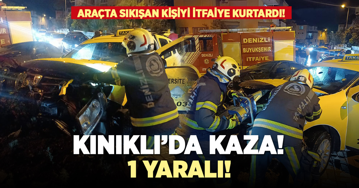 Kınıklı'da kaza! 1 yaralı