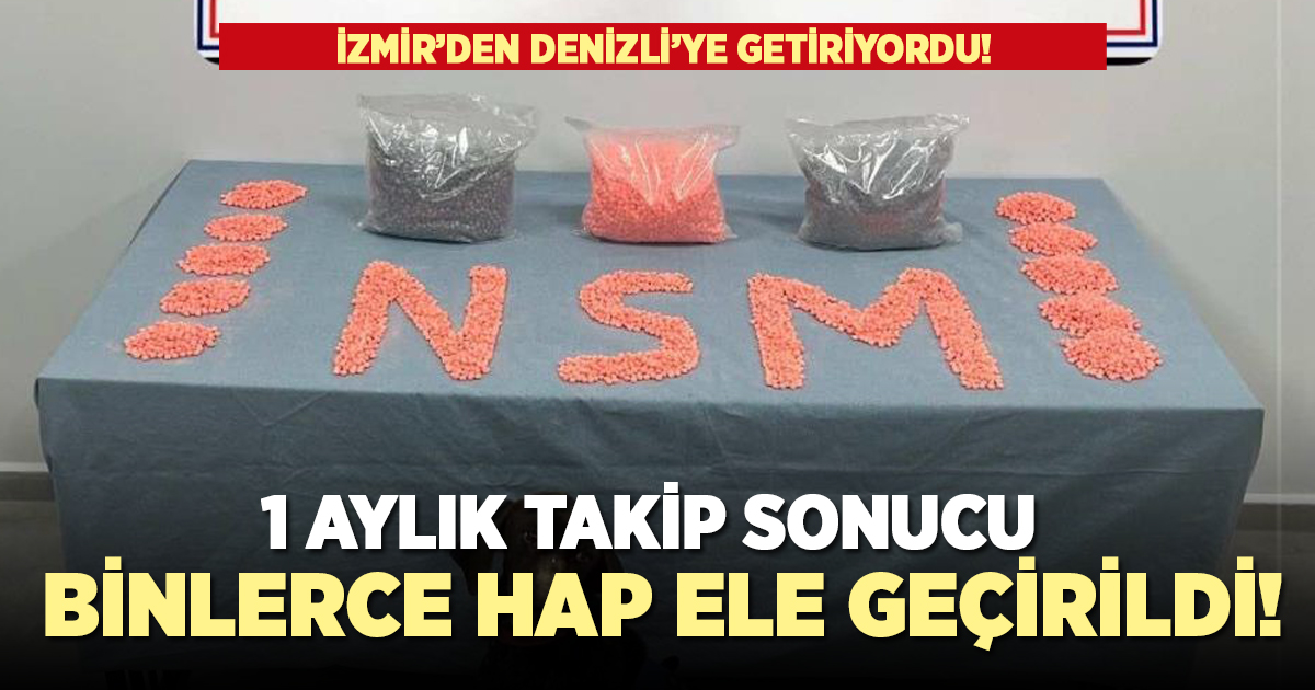 Denizli'de binlerce uyuşturucu hap ele geçirildi!