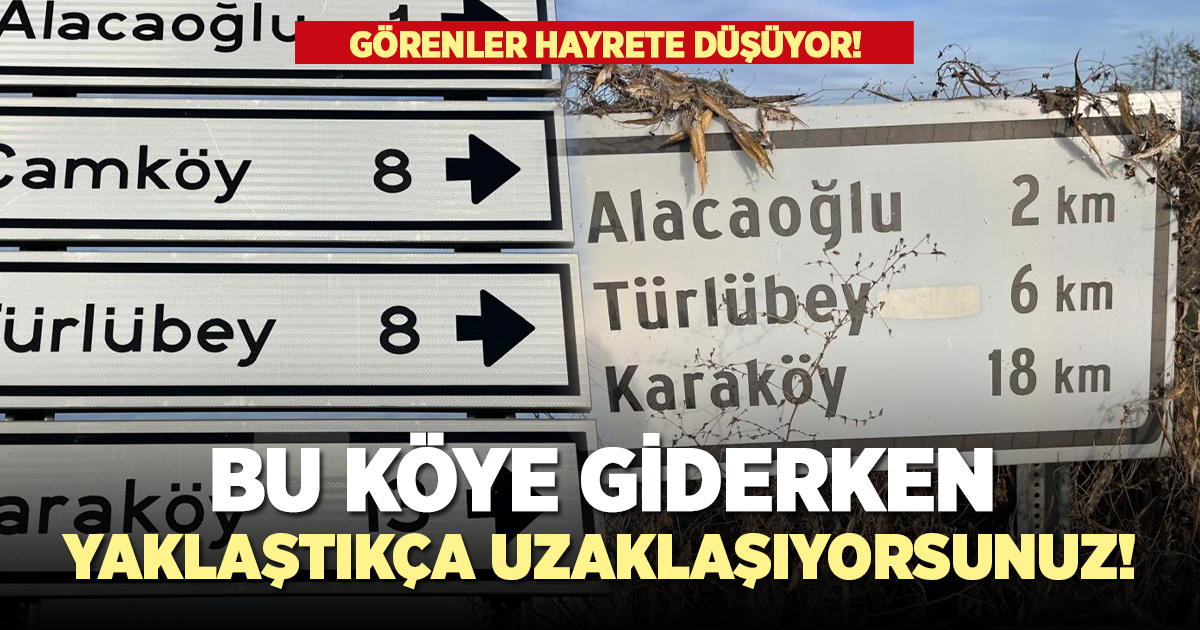 Yaklaştıkça uzaklaşan köy görenleri hayrete düşürüyor!