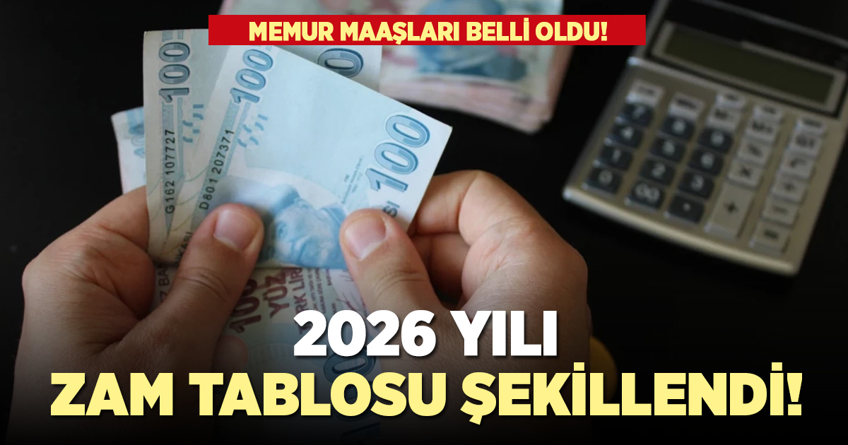 2026 yılı memur maaşları tablosu şekillendi!