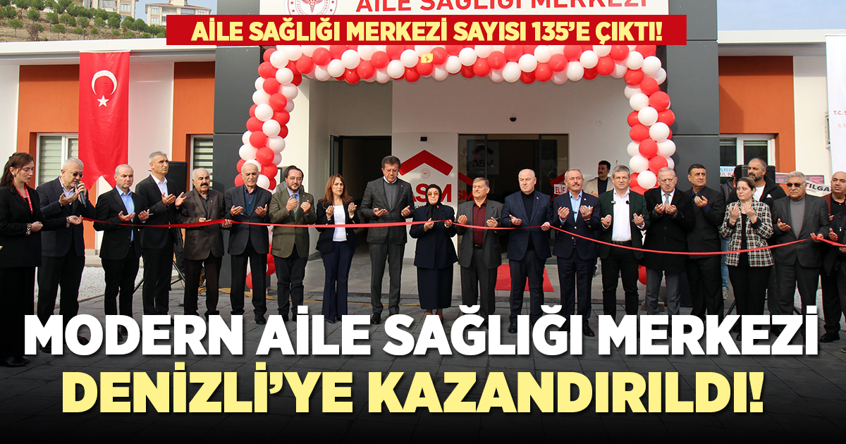 Modern bir aile sağlığı merkezi Denizli'de hizmete açıldı