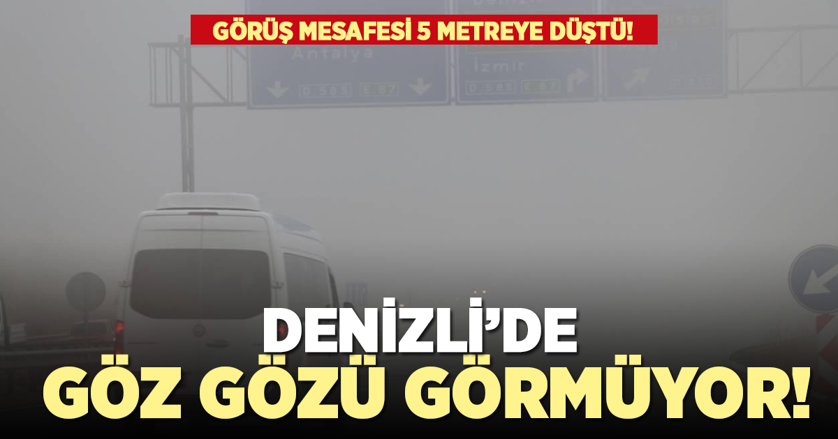 Denizli'de yoğun sis etkili oluyor!