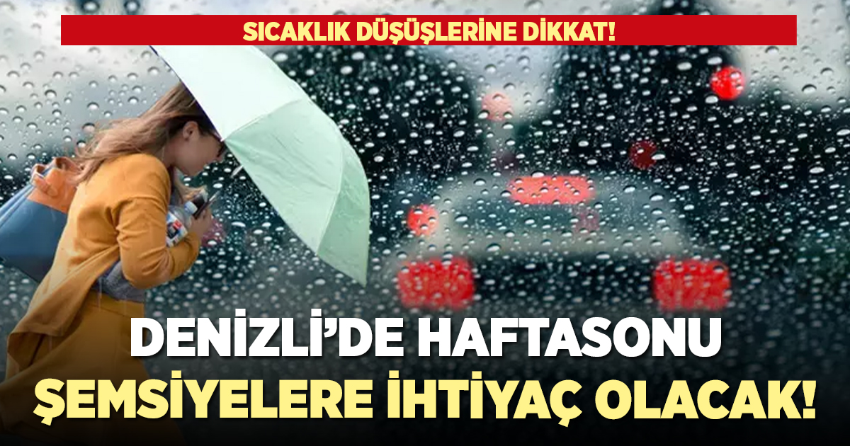 Denizli'de hafta sonu yanınıza şemsiye almayı unutmayın!