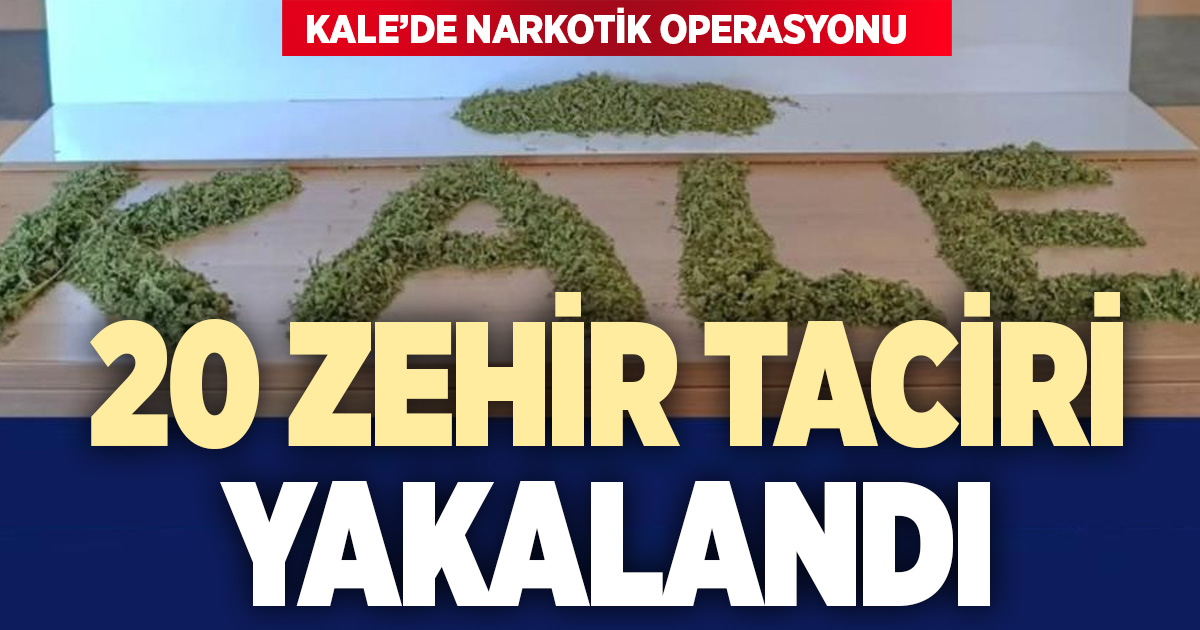  Denizli'de narkotik timlerinin operasyonunda 20 zehir taciri yakalandı