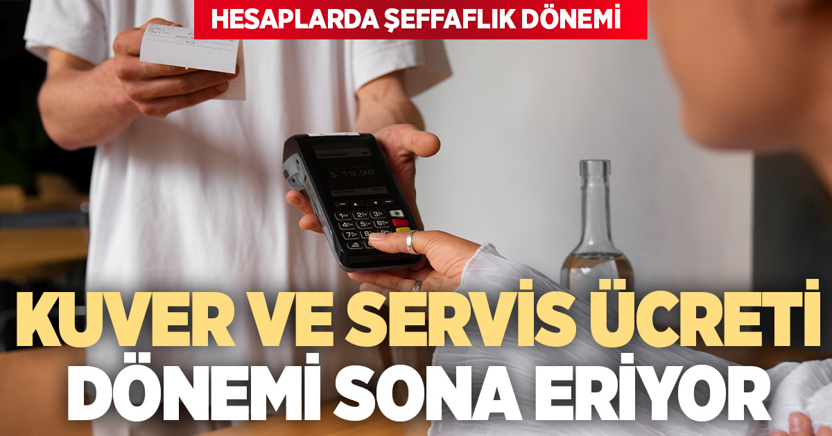 Kuver ve servis ücreti tarih oluyor
