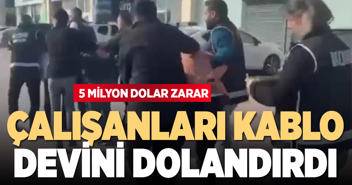 Kablo devi çalışanları tarafından 5 milyon dolar zarara uğratıldı