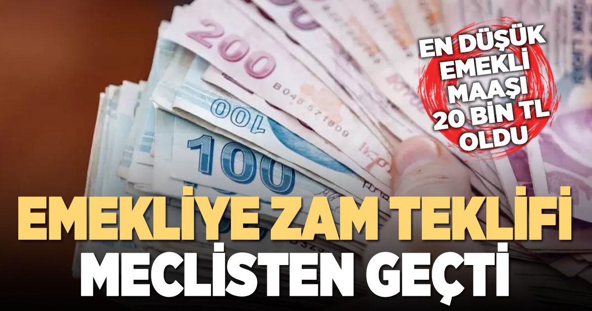 Emekliye zam teklifi Komisyon'dan geçti