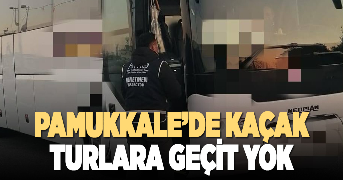 Pamukkale’de kaçak tur denetimi: 4 ihlal tespit edildi