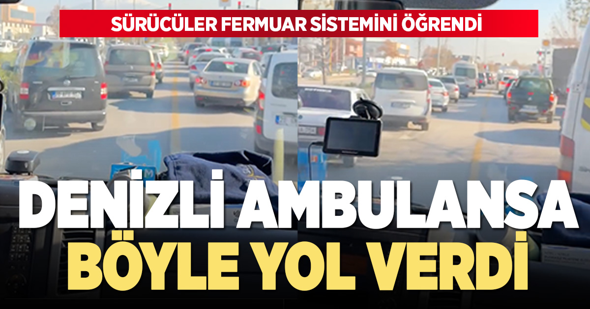 Fermuar sistemi sayesinde ambulans sıkışık trafikte hastayı yetiştirdi