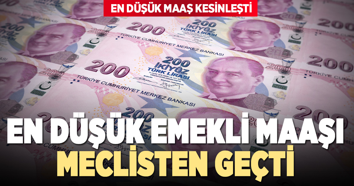 En düşük emekli aylığını 20 bin liraya yükselten karar TBMM’den geçti