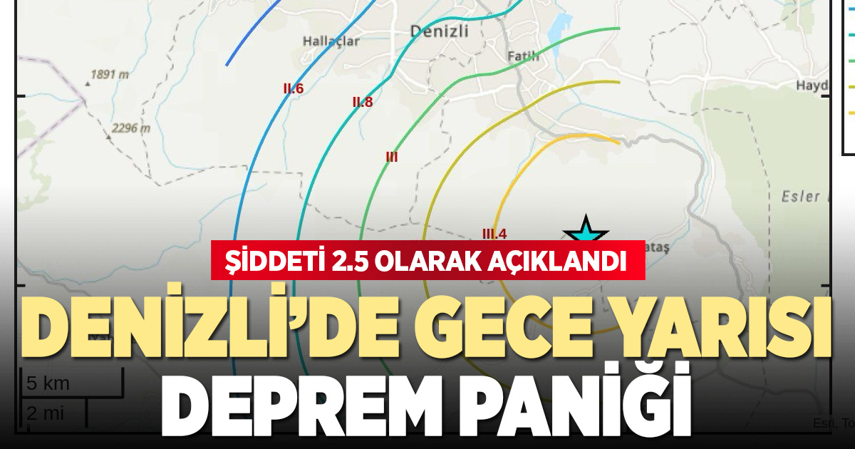Denizli’de gece yarısı deprem paniği
