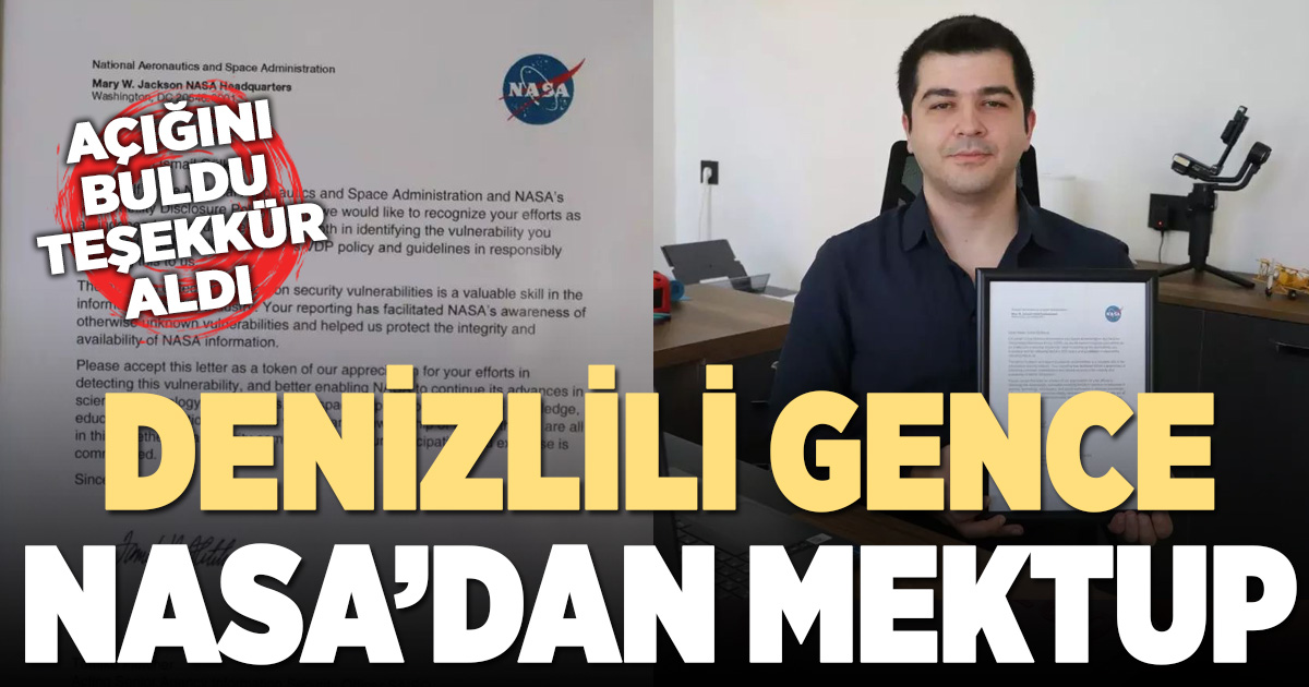 NASA’dan 4 güvenlik açığı tespit eden Denizlili Hasan’a teşekkür