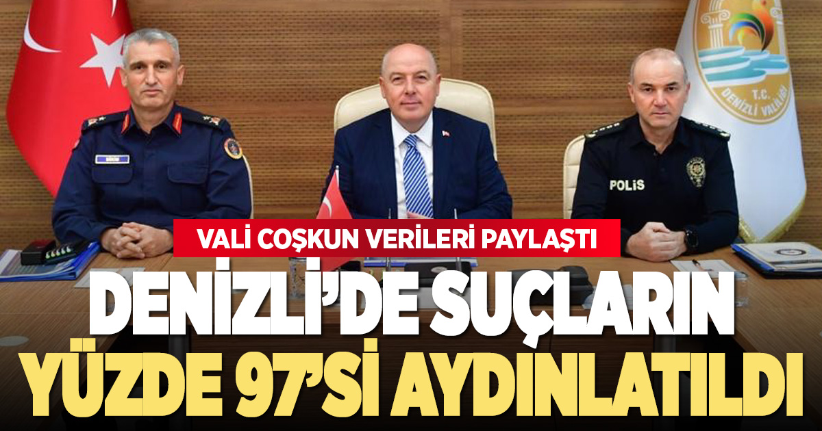 Denizli’de suçla mücadelede yüksek başarı oranı: Suçların yüzde 97’si aydınlatıldı