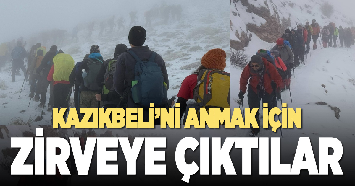 Kazıkbeli Zaferi Honaz zirvesinde anıldı: 105 Dağcı zirveye yürüdü