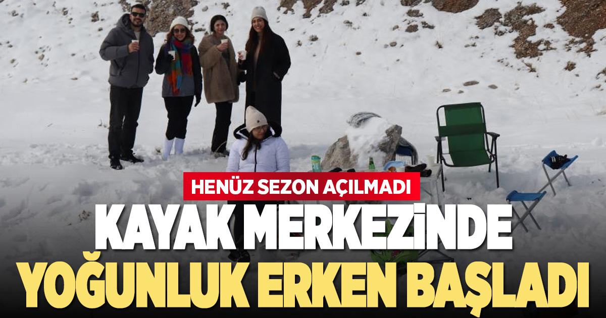 Denizli Nikfer Kayak Merkezi'nde yoğunluk erken başladı
