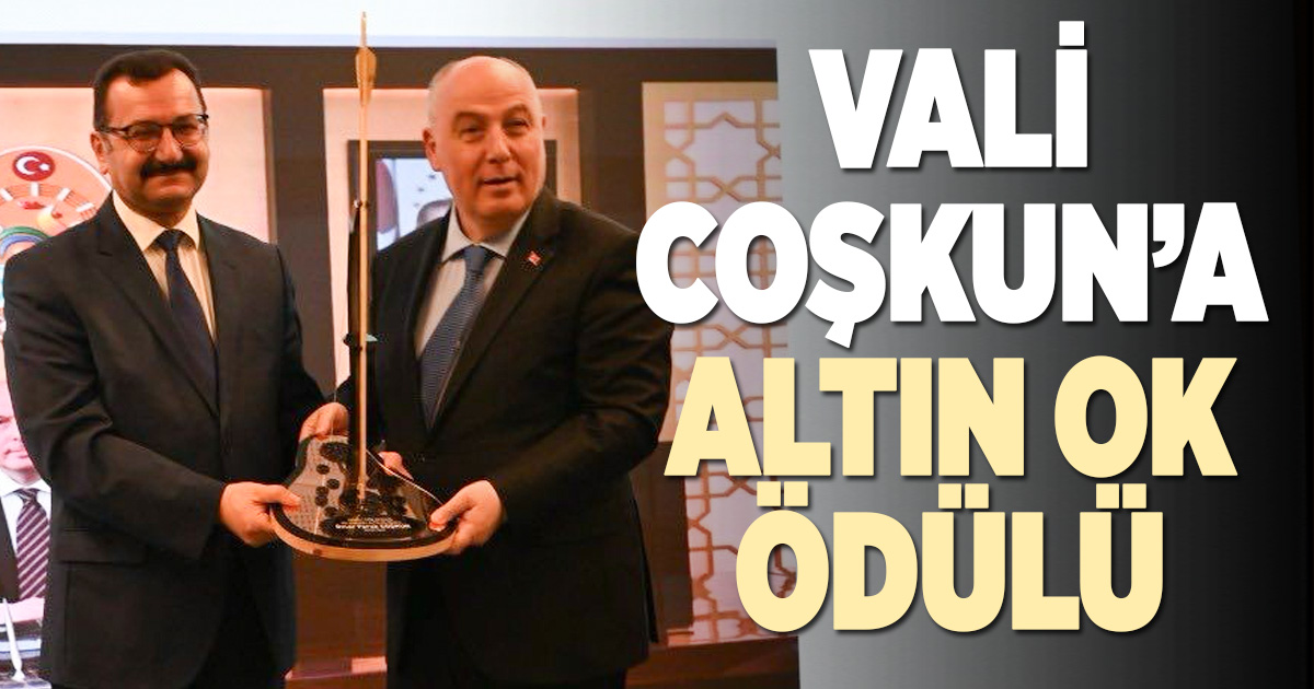 Denizli Valisi Ömer Faruk Coşkun’a “Altın Ok” ödülü